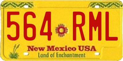 NM license plate 564RML