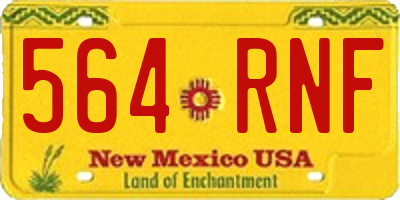 NM license plate 564RNF