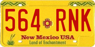 NM license plate 564RNK