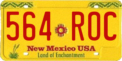 NM license plate 564ROC