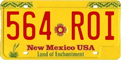 NM license plate 564ROI