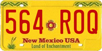 NM license plate 564ROQ