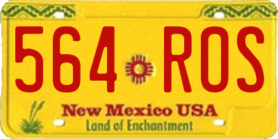 NM license plate 564ROS