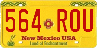 NM license plate 564ROU