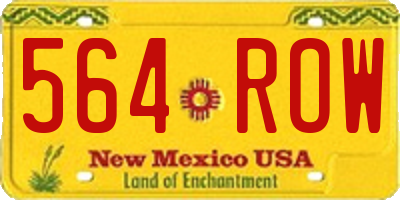NM license plate 564ROW