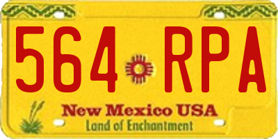 NM license plate 564RPA
