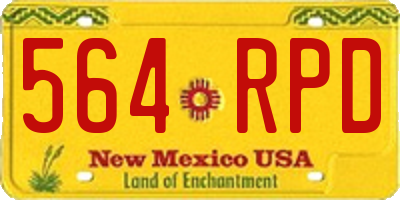 NM license plate 564RPD