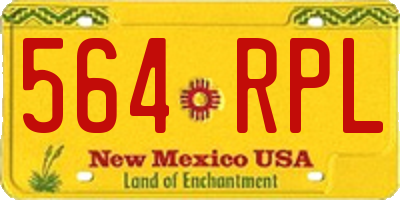 NM license plate 564RPL