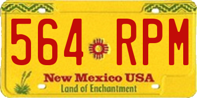 NM license plate 564RPM