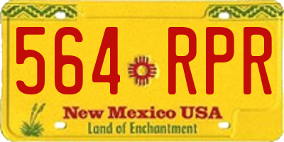 NM license plate 564RPR