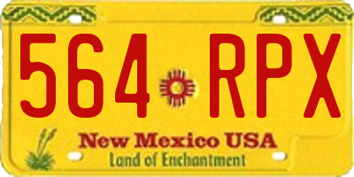 NM license plate 564RPX