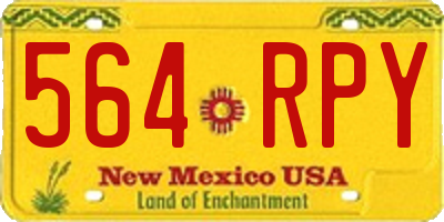 NM license plate 564RPY