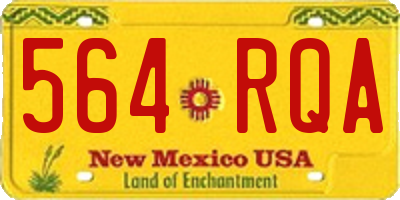 NM license plate 564RQA