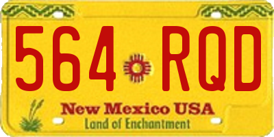 NM license plate 564RQD