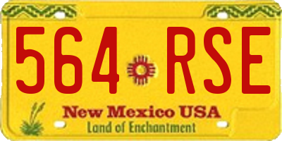NM license plate 564RSE