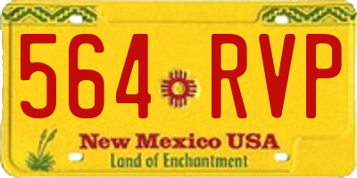 NM license plate 564RVP