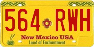 NM license plate 564RWH