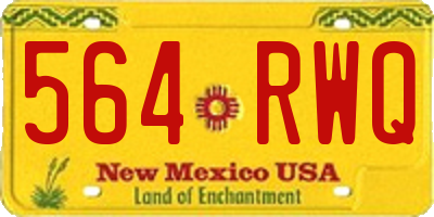 NM license plate 564RWQ