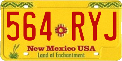 NM license plate 564RYJ