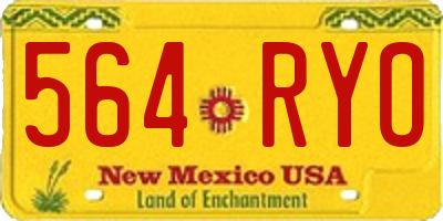 NM license plate 564RYO