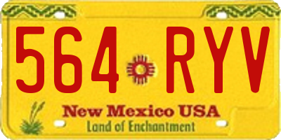 NM license plate 564RYV