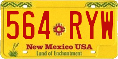 NM license plate 564RYW