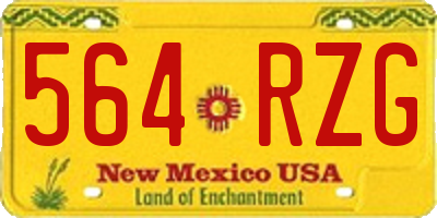 NM license plate 564RZG