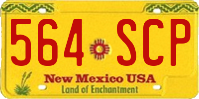 NM license plate 564SCP