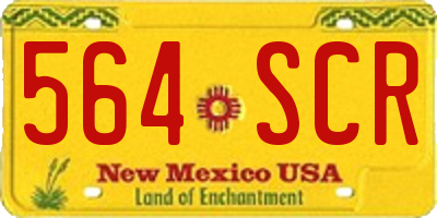 NM license plate 564SCR