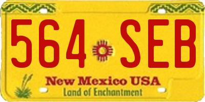 NM license plate 564SEB