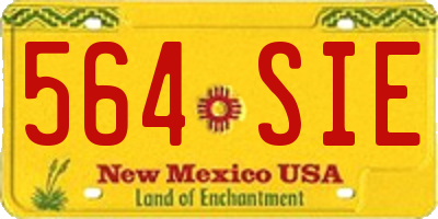 NM license plate 564SIE