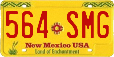 NM license plate 564SMG