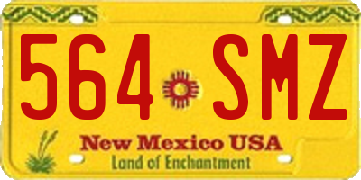 NM license plate 564SMZ