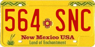 NM license plate 564SNC