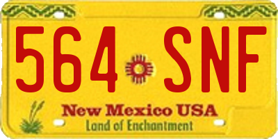 NM license plate 564SNF