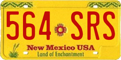 NM license plate 564SRS