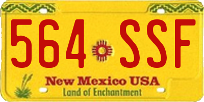 NM license plate 564SSF