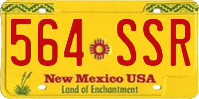 NM license plate 564SSR