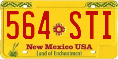 NM license plate 564STI