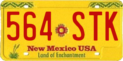 NM license plate 564STK