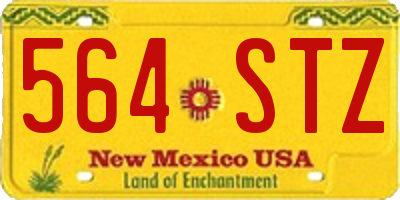 NM license plate 564STZ