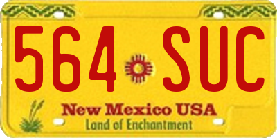 NM license plate 564SUC