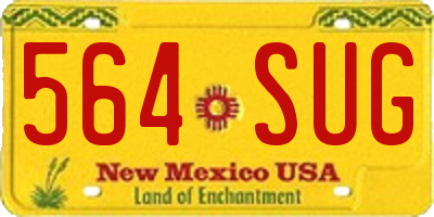NM license plate 564SUG