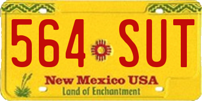 NM license plate 564SUT