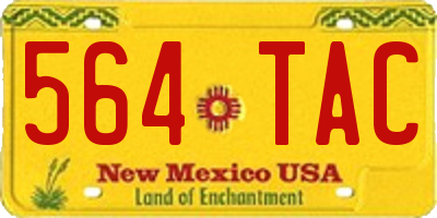 NM license plate 564TAC