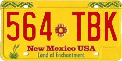 NM license plate 564TBK
