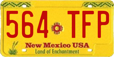 NM license plate 564TFP