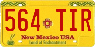 NM license plate 564TIR