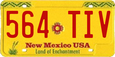 NM license plate 564TIV