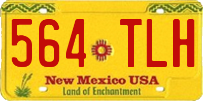 NM license plate 564TLH
